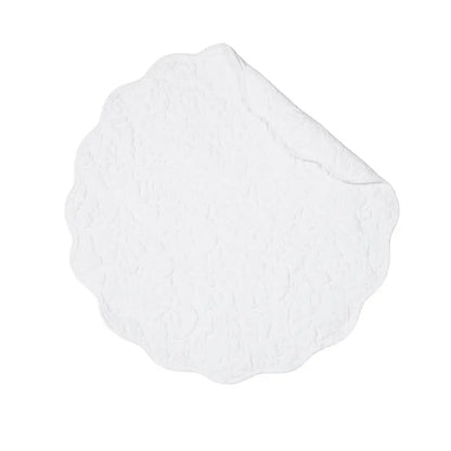 Christiana Solid Floral Round Placemat: Sweet Pea Green