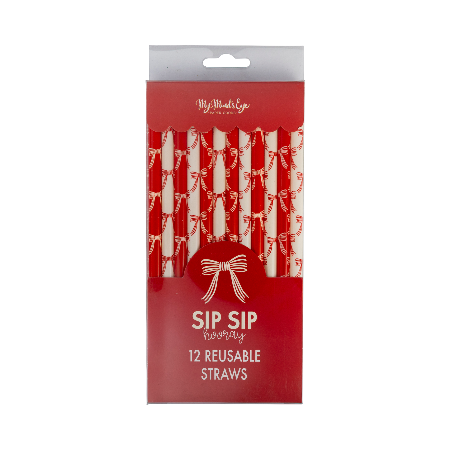 MY MIND'S EYE - Christmas Bows Reusable Straws