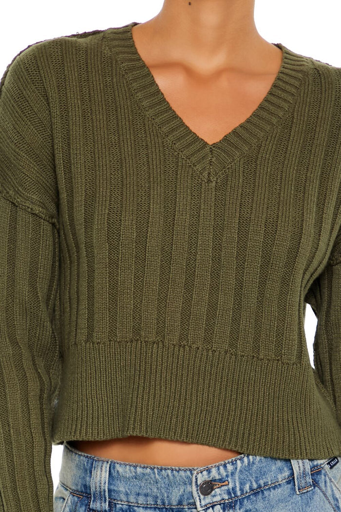 Chunky Knit Cropped Sweater