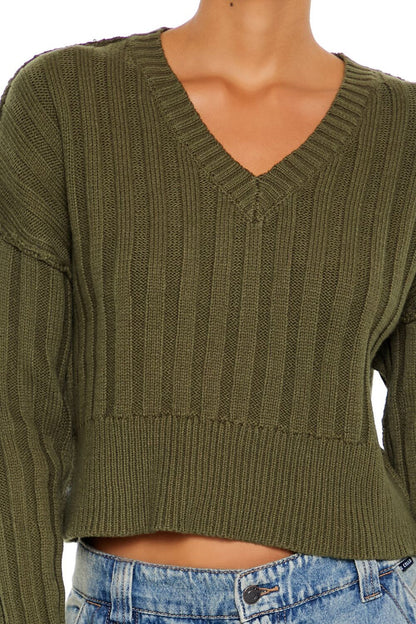Chunky Knit Cropped Sweater