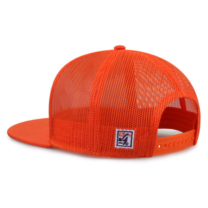 Clemson University Class of '92 trucker hat, angled rear view showing mesh panels and snapback closure