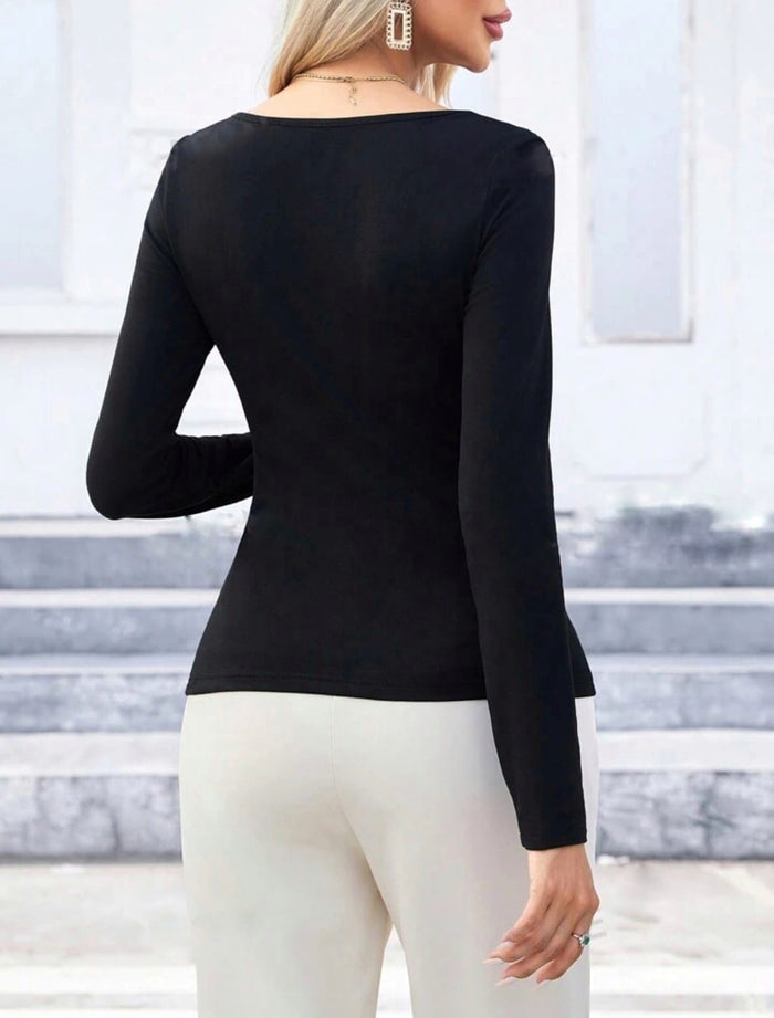 COLOUR BLOCK LONG SLEEVES T-SHIRT
