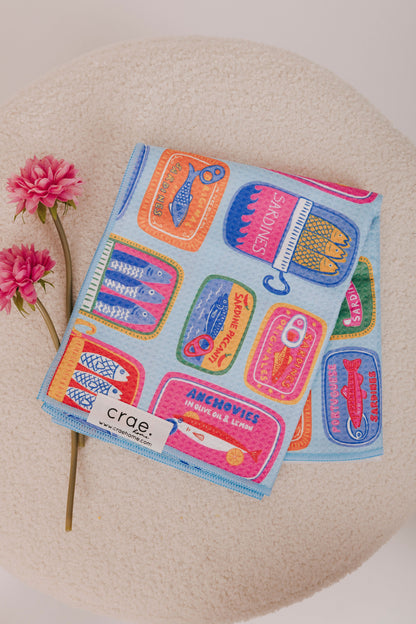 CRAE.HOME - Something's Fishy: Double-Sided Hand Towel
