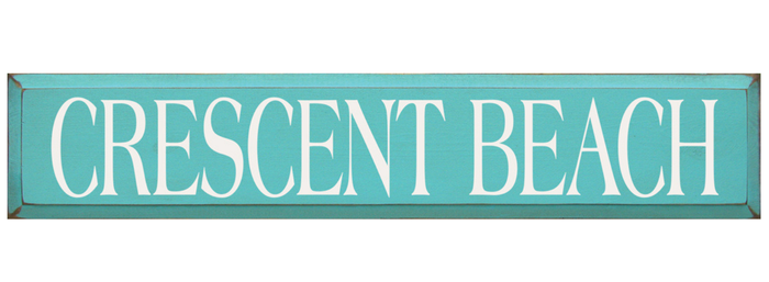 Crescent Beach Wooden Sign