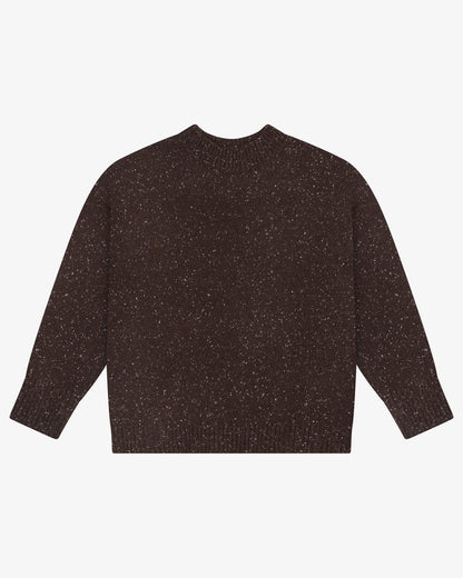Crew Neck Sweater - Brown Speckle