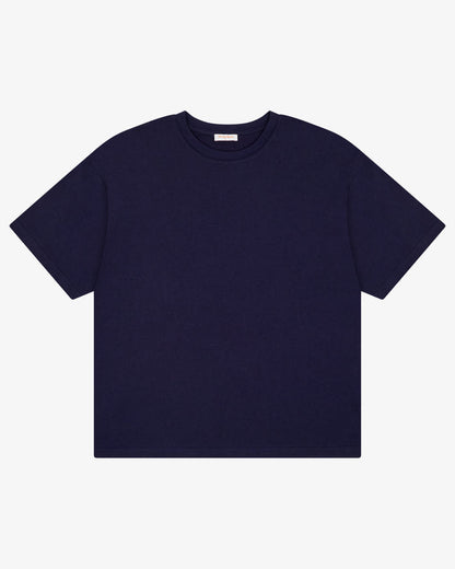 Crop Boxy Tee - Navy