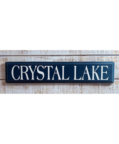 Crystal Lake Wooden Sign