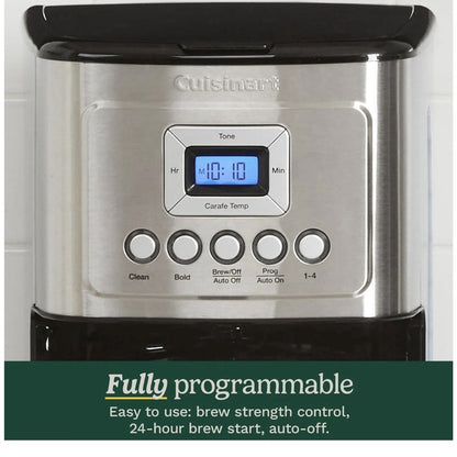 Cuisinart 14-Cup Programmable Coffee Maker with Glass Carafe – Open Box