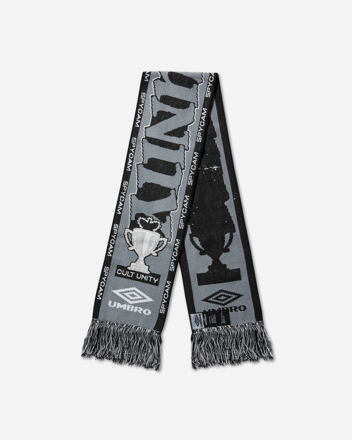 Umbro Cult Unity Scarf Black Grey Gloves and Scarves Scarves and Warmneck UBMW232YA11 BLK0028