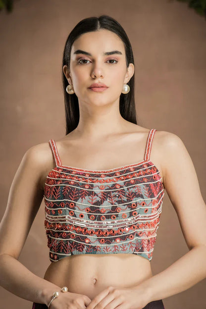 Dark chocolate saree online shopping