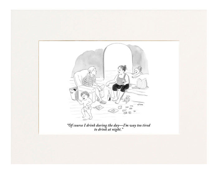 Day Drinking Cartoon Print