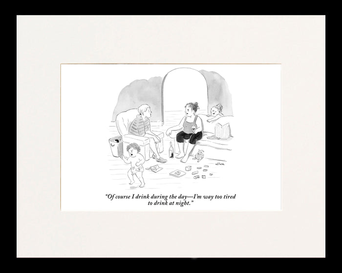 Day Drinking Cartoon Print