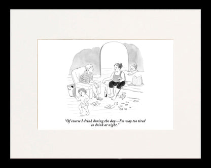 Day Drinking Cartoon Print