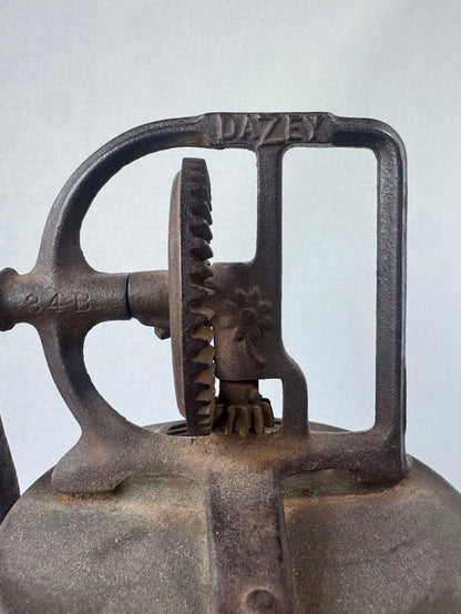 Dazey Antique Large Glass Hand-Crank Glass Butter Churn