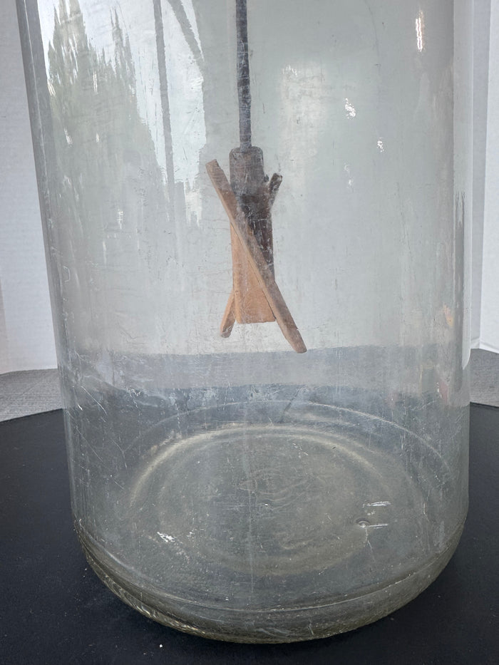 Dazey Antique Large Glass Hand-Crank Glass Butter Churn