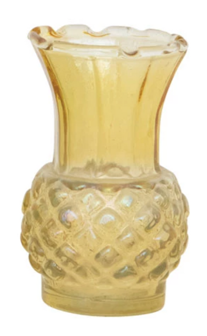 Debossed Glass Vases - 4 Colors