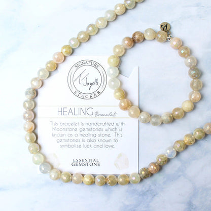 Defining Bracelet- Healing Bracelet with Moonstone Gemstones T. Jazelle