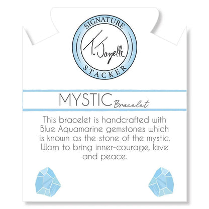 Defining Bracelet- Mystic Bracelet with Blue Aquamarine Gemstones