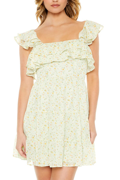 Ditsy Floral Ruffle Mini Dress