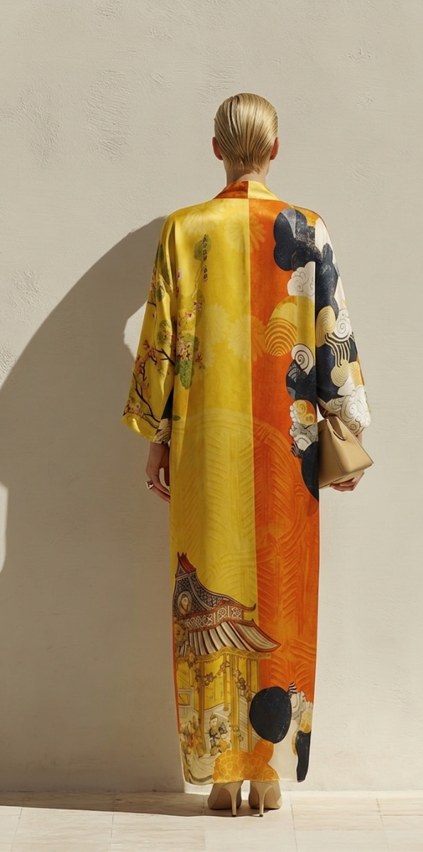 Doll Orange Satin Silk Dress