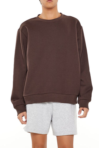 Drop-Sleeve Crew Pullover