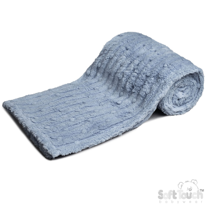 DUSTY BLUE BUBBLE SHERPA WRAP (PK6) FBP224DB