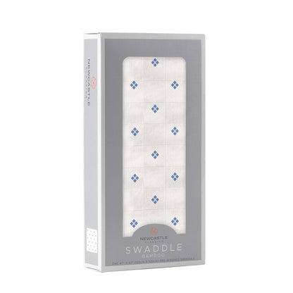 BABY - Periwinkle Diamond Polka Dot Swaddle