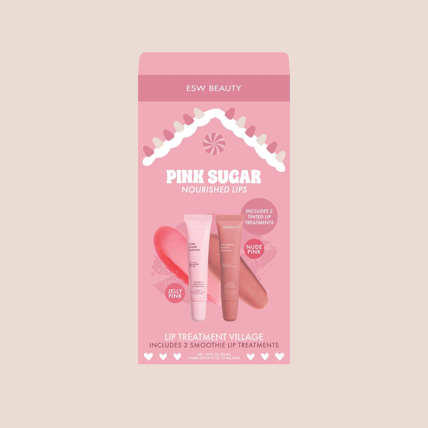 ESW BEAUTY - Pink Sugar Nourished Lips Lip Treatment Village Kit