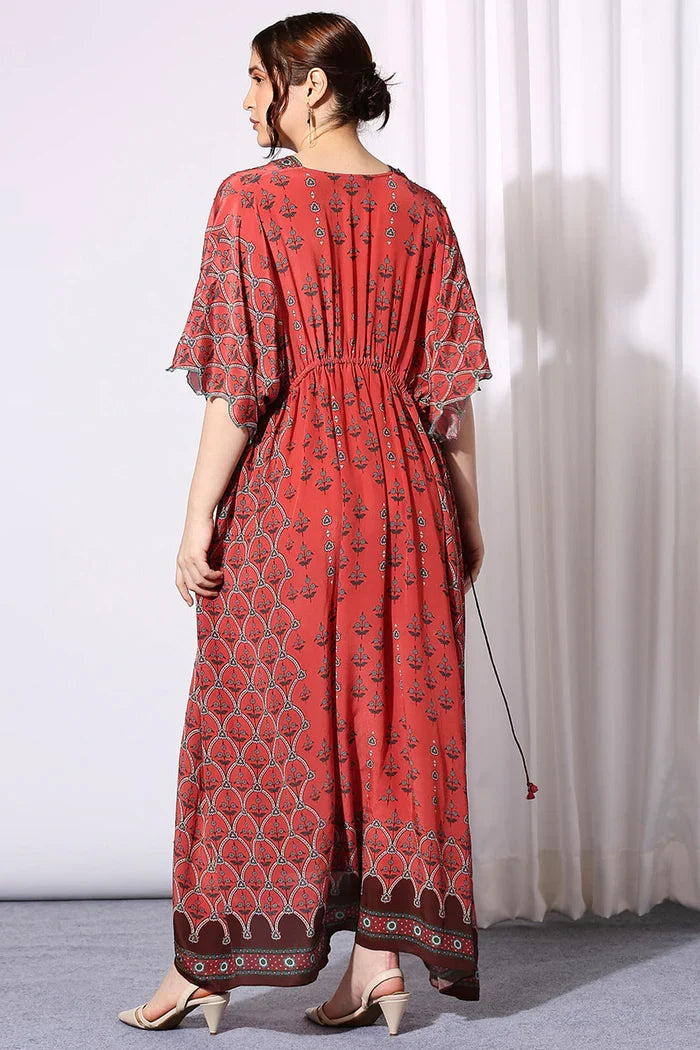Ethnic Folklore Kaftan Dress