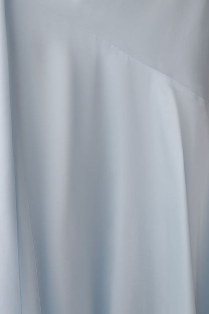 Evelina Halter Asymmetric Hem Midi Dress - Ice Blue