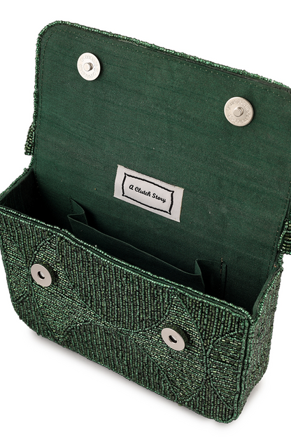 Evergreen Luxe Beaded Purse