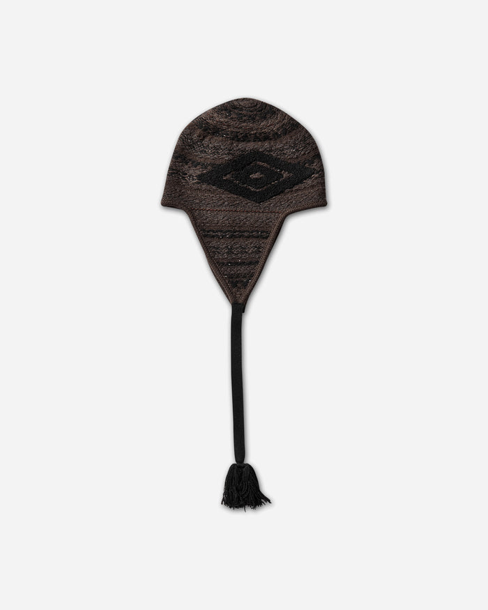 Umbro Fair Isle Beanie Black Brown Hats Beanies UBMW284YA30 BLK0040