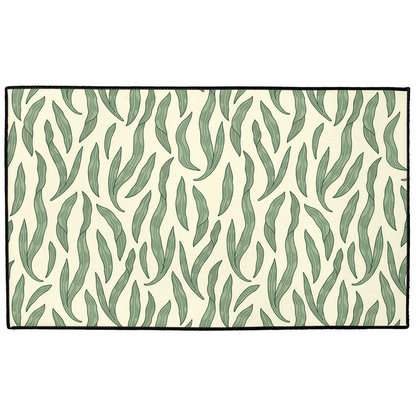 Falling Leaf Indoor/Outdoor Floor Mat William Morris Cream Green