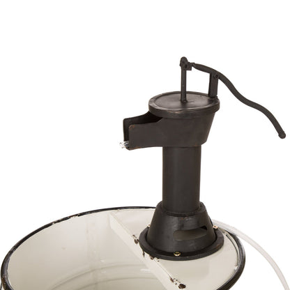 Farmhouse Metal Enamel Two Tier Fountain 31.5"H