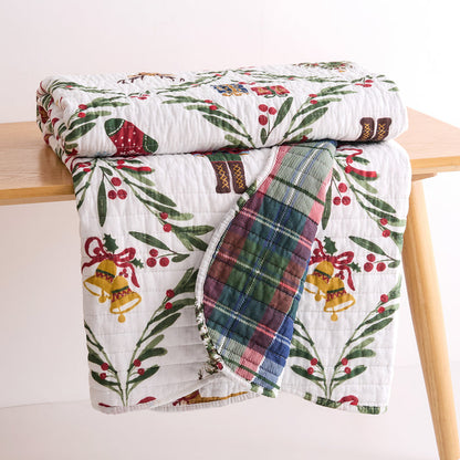 Levtex Home Festive Nutcrackers Quilted Throw Throws
