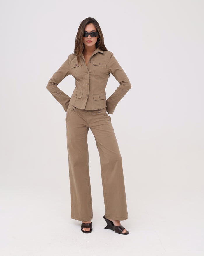Fitted Jacket - Brown