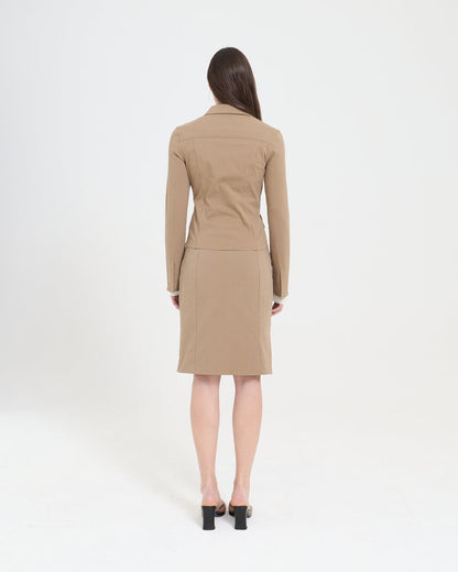 Fitted Jacket - Brown