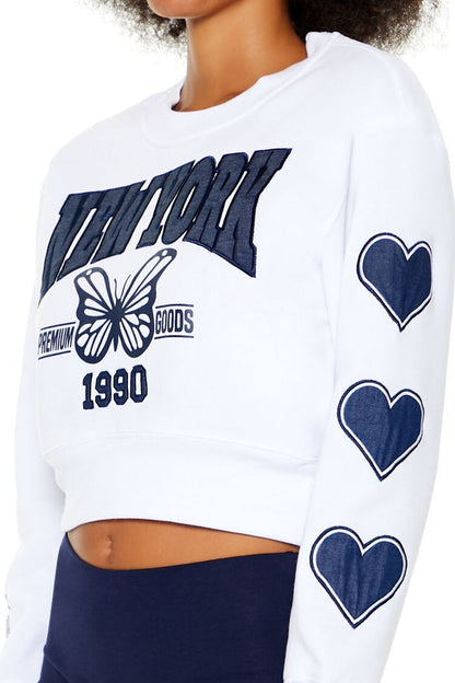 Fleece New York Crop Top