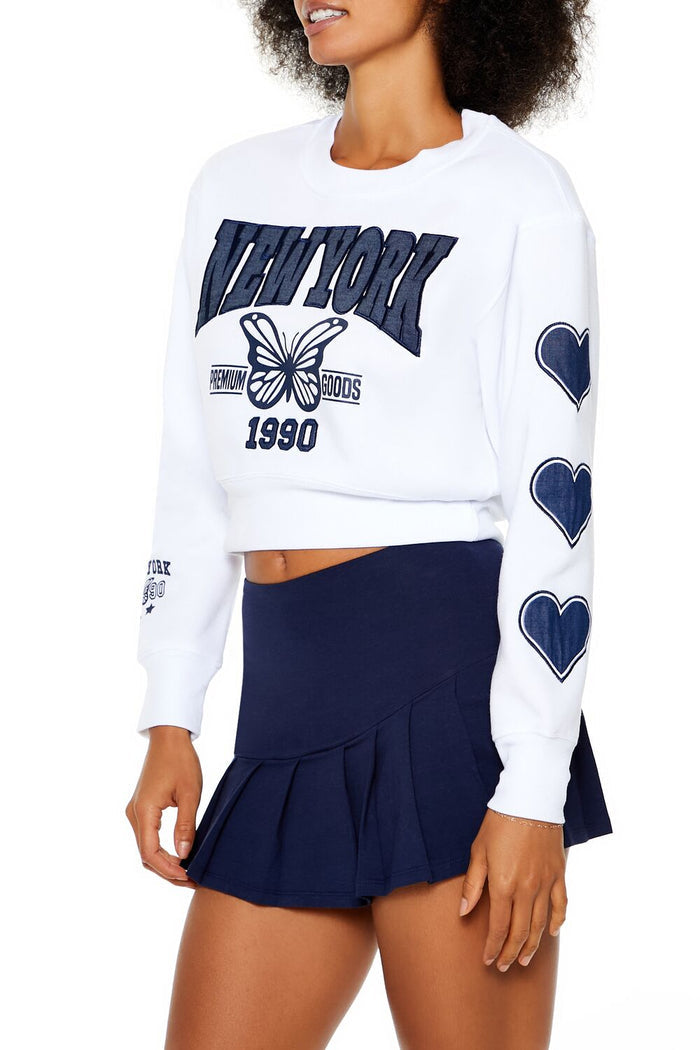 Fleece New York Crop Top