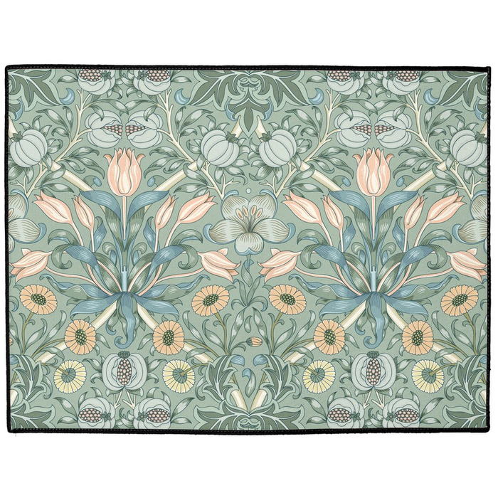 Floral Indoor/Outdoor Floor Mat William Morris Duck Egg Sage