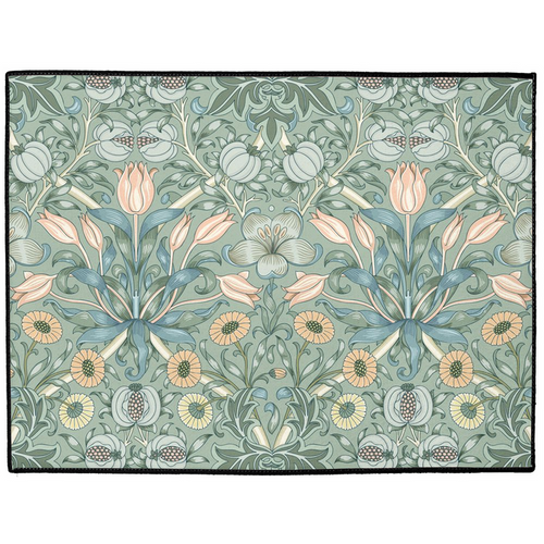 Floral Indoor/Outdoor Floor Mat William Morris Duck Egg Sage