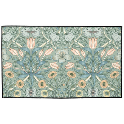 Floral Indoor/Outdoor Floor Mat William Morris Duck Egg Sage