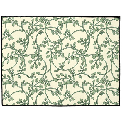 Floral Vine Indoor/Outdoor Floor Mat William Morris Cream Green