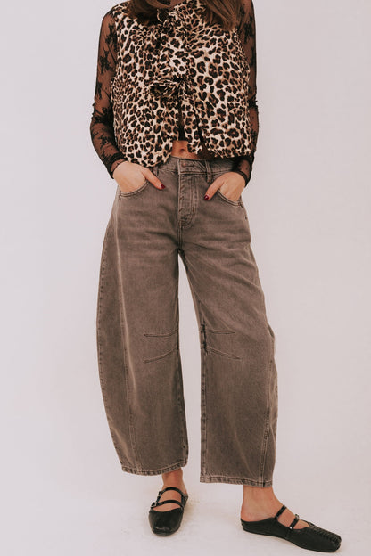 FREE PEOPLE - Good Luck Mid-Rise Barrel Jeans - 7 Colors!