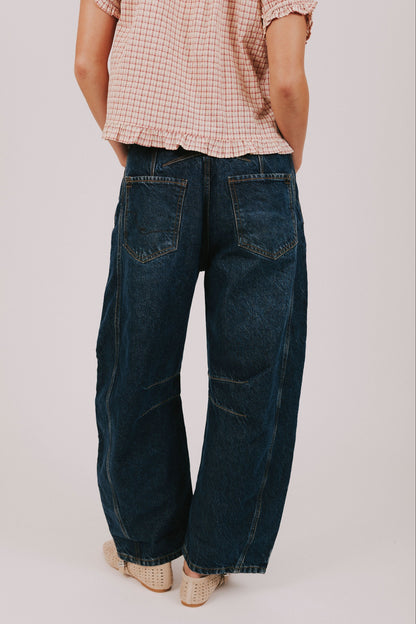 FREE PEOPLE - Good Luck Mid-Rise Barrel Jeans - 7 Colors!