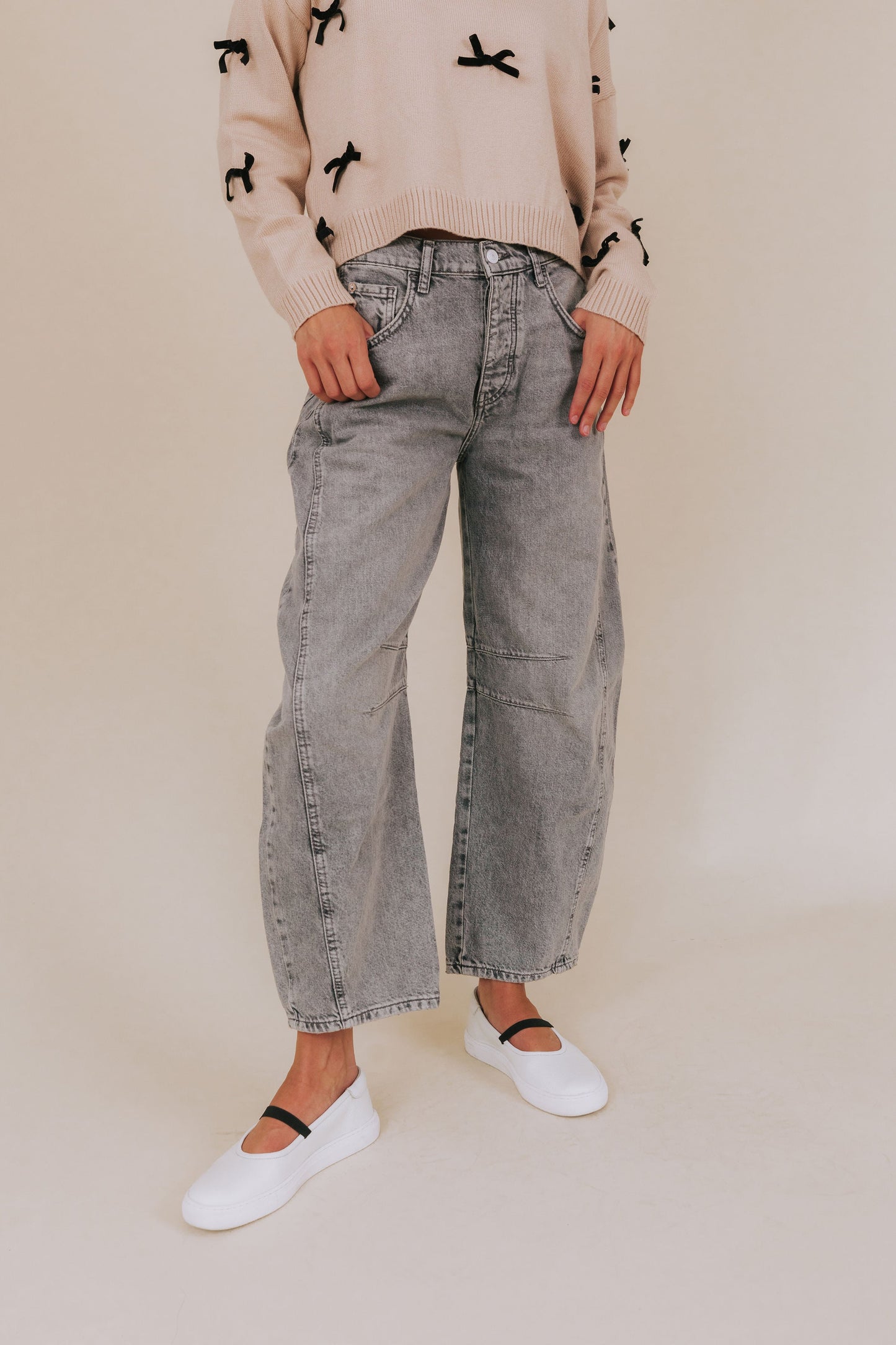 FREE PEOPLE - Good Luck Mid-Rise Barrel Jeans - 7 Colors!