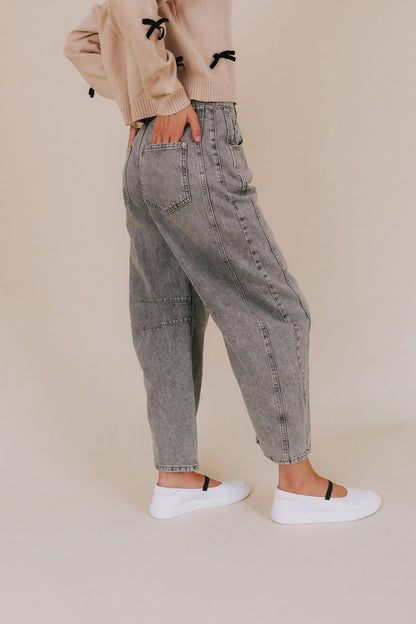 FREE PEOPLE - Good Luck Mid-Rise Barrel Jeans - 7 Colors!