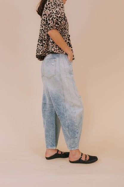 FREE PEOPLE - Good Luck Mid-Rise Barrel Jeans - 7 Colors!