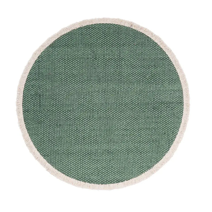 Fringed Solid Round Placemat: Dandelion Yellow