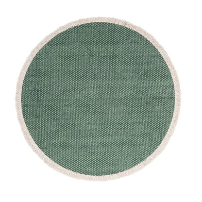 Fringed Solid Round Placemat: Dandelion Yellow
